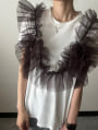 【田中亜希子セレクト】【接触冷感】チュールドッキングTシャツ
