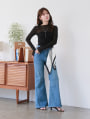 シンプルメロー長袖トップス