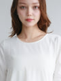 異素材ドッキングペプラムデザインTシャツ