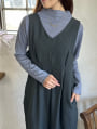 カットシャーリングボトルネックロンT
