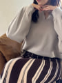 ダンボールキーネックプルオーバー