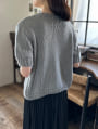 ローゲージ半袖ニットカーディガン