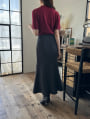 クルーネックストレート5分袖ニット