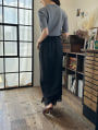 クルーネックストレート5分袖ニット