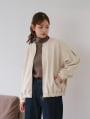 スエードポンチジップブルゾン