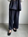 【cestmignon_mauセレクト】 【SETUP対応】【U150サイズあり】ツータックワイドパンツ