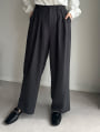 【cestmignon_mauセレクト】 【SETUP対応】【U150サイズあり】ツータックワイドパンツ