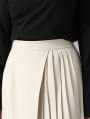 【U150サイズあり】巻きスカート風サイドプリーツスカート
