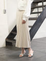 【U150サイズあり】巻きスカート風サイドプリーツスカート