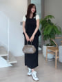 【shieセレクト】ペプラムデザインドッキングキャミワンピース
