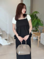 【shieセレクト】ペプラムデザインドッキングキャミワンピース