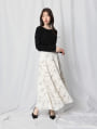 【U150サイズあり】フラワープリントフレアロングスカート