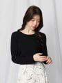 クルーネックシンプルニット
