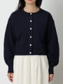 透かしスリーブカーディガン