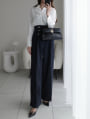 【cho____07セレクト】 ハイウエストマリンワイドパンツ
