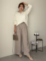 タックワイドパンツ