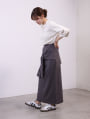 パーカー巻き風ナロースカート