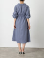 ウエスト切替タックスリーブワンピース