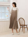 【miyopuセレクト】 バッククロスプリーツキャミワンピース