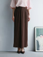 カットジョーゼット細プリーツナロースカート