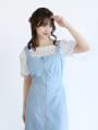 前開きデニムワンピース