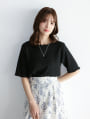 カットシャーリングクルーネックTシャツ