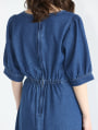 ウエスト切替Vネックデニムワンピース
