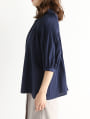 前後2way七分袖プリーツブラウス