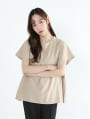 スクエアスリーブペプラムブラウス