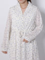 開襟フラワーワンピース