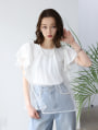 チュールドッキングフリルTシャツ