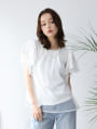 チュールドッキングフリルTシャツ