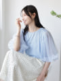 【接触冷感】チュールドッキングスリーブTシャツ