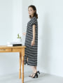 プチハイネックロングワンピース