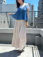 ハイウエストタックワイドパンツ