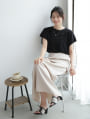【星玲奈セレクト】【接触冷感】脇見え防止二の腕カバーカットソー