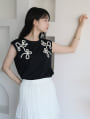 コード刺しゅうフレンチTシャツ