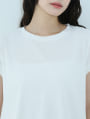 裾レースフレンチスリーブTシャツ