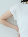 裾レースフレンチスリーブTシャツ