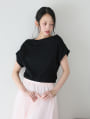 ドレープラインギャザーTシャツ