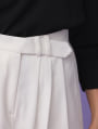 ベルトデザインタックワイドパンツ