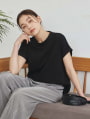 ヘビーウェイト袖リブTシャツ