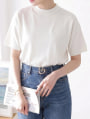 ロゴ刺しゅう入りニットTシャツ