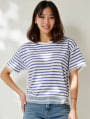 チュール×ボーダーTシャツ