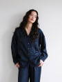 【先行特別価格】【2点セット】ライトツイードベルト付シャツ×タックワイドパンツ