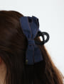 デニム風リボンヘアバンスクリップ