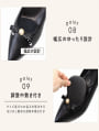 【履き心地やみつき感激】ポインテッドトゥパールリボン5cmヒール感激パンプス