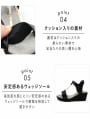 【履き心地やみつき感激】メタルモチーフウェッジ感激サンダル