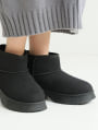 もふぽか厚底5.0cmチャンキーヒールムートンブーツ【防止加工】