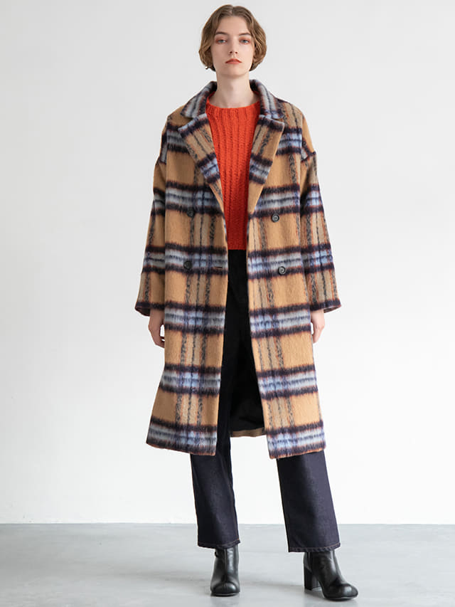 生産停止 yori シャギーチェックコート【2022AW】 www.sanjuandelrio